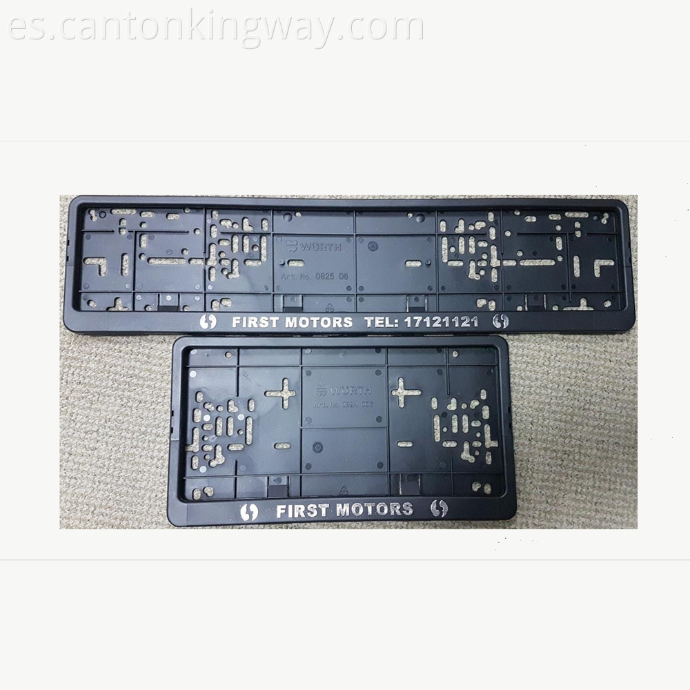 Both Long And Short License Plate Holders Wtih First Motors Name And Logo